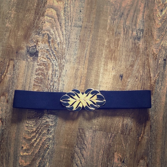 Accessories - Navy and gold vintage belt